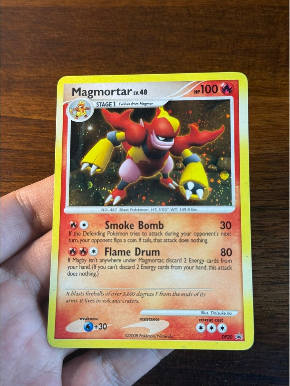Magmortar Lv.48 Swirl Pokemon Card - Holofoil DP20 Promo